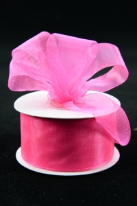 Organza Ribbon , Shocking Pink, 1.5 Inch x 25 Yards (1 Spool) SALE ITEM